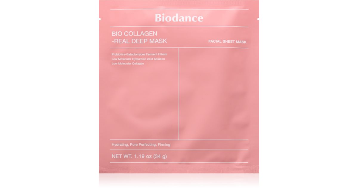 Biodance Bio Collagen-Real Deep Mask - 4 Sheets, 1.19 Oz 34g Each