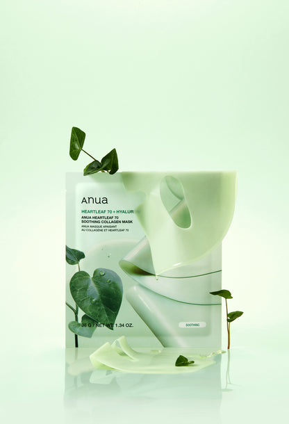 ANUA Heartleaf 70 Soothing Collagen Mask 4‑Pack
