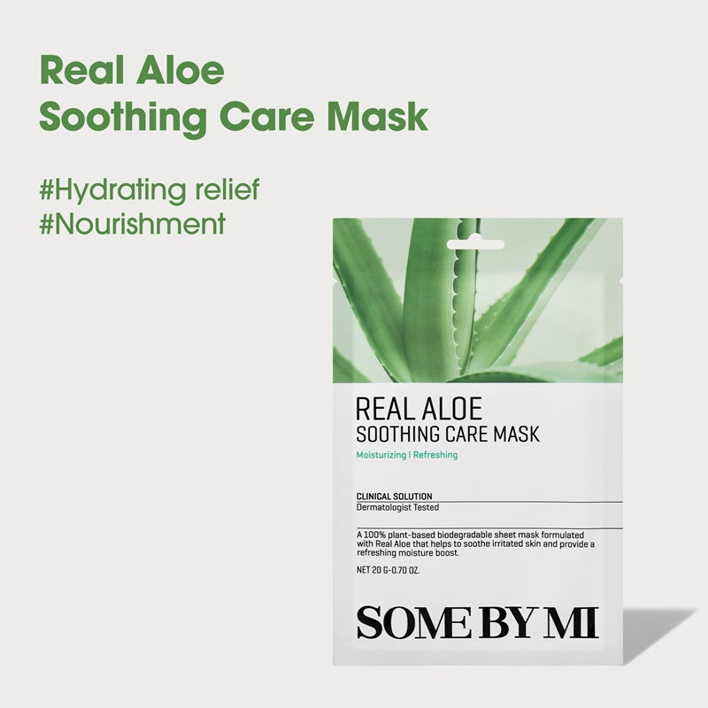 Some By Mi Clinical Solution Aloe Soothing Care Mask - Sheet Mask, 20g