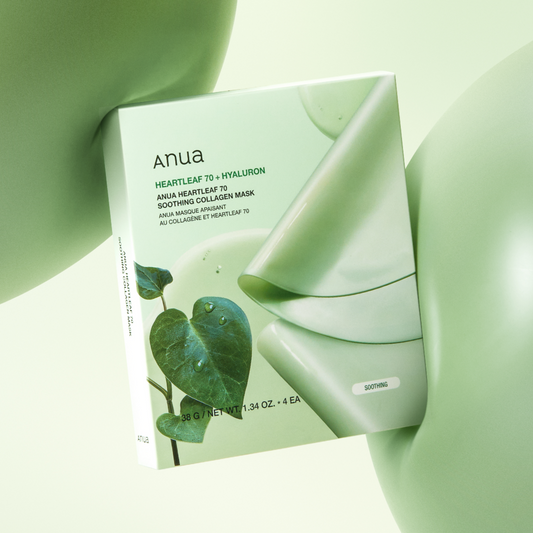 ANUA Heartleaf 70 Soothing Collagen Mask 4‑Pack